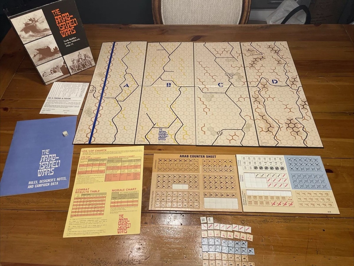 Arab-Israeli Wars Tank Battles 1956-73 Avalon Hill Board
