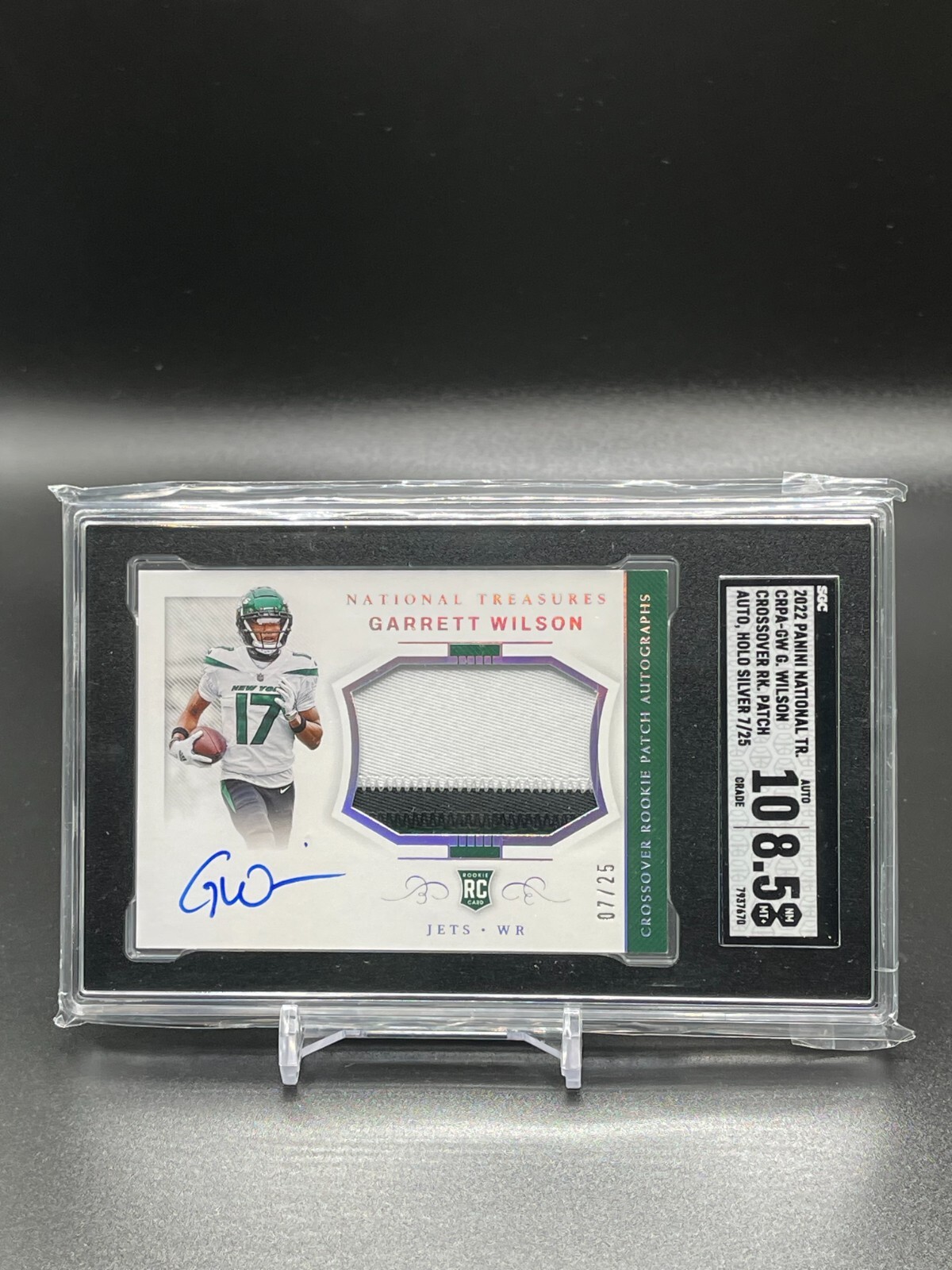 2022 National Treasures Crossover RPA Holo Silver #7/25 Garrett Wilson Auto