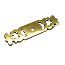BELWITH Lancaster Polished Brass 3" Decorative Knob Cabinet Backplate P474-LP