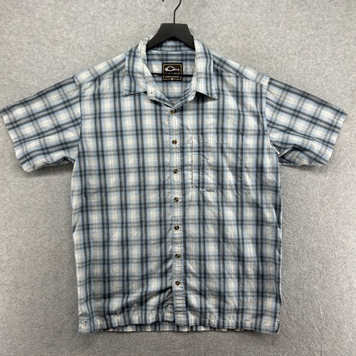 Chemise Wrangler Originals Homme - Bleu à Carreaux, Manches Courtes, Poche - Taille L