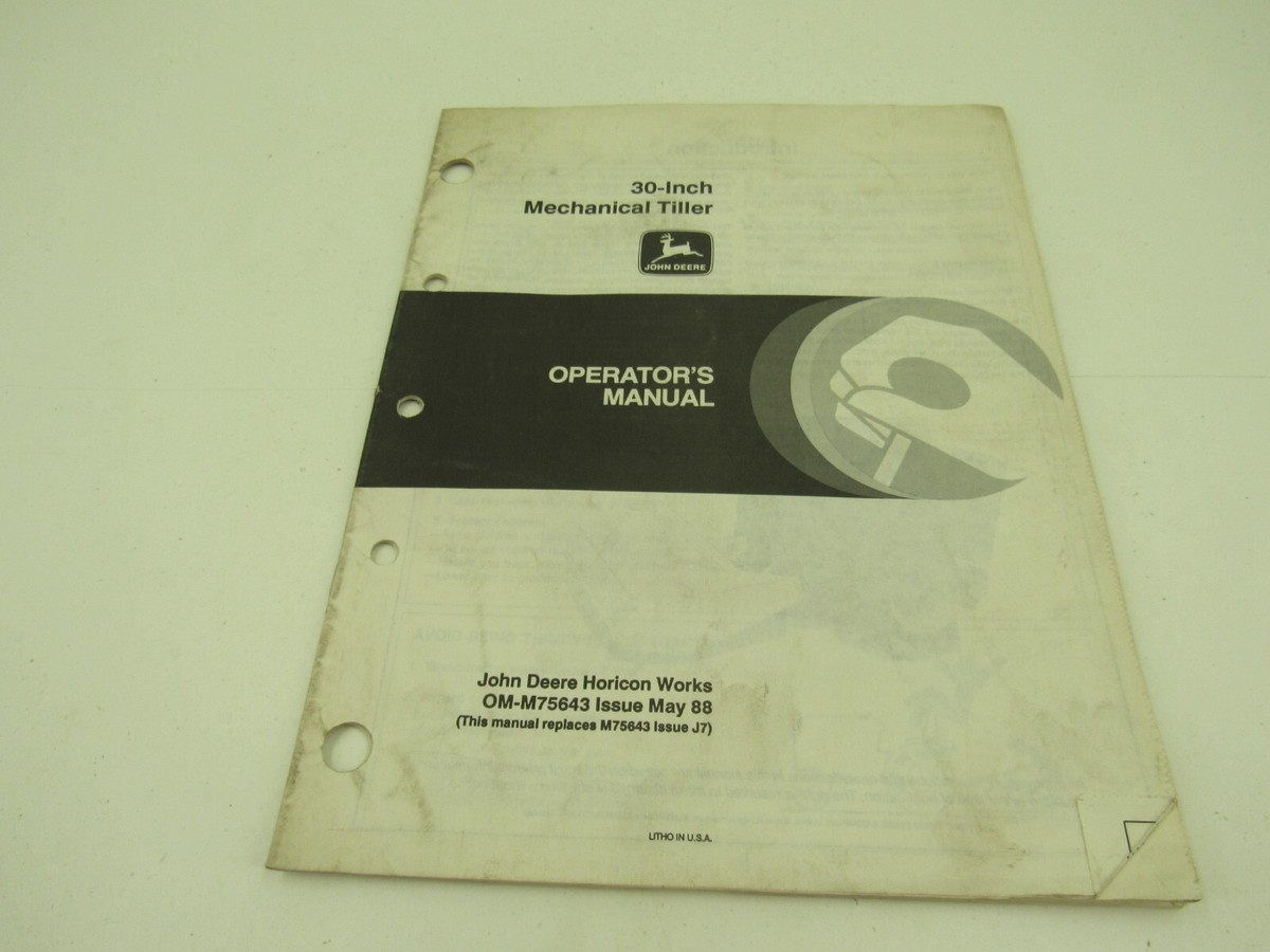 john deere 30 tiller manual