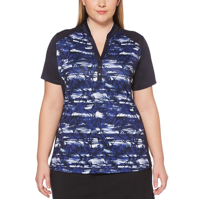 Download 2018 Callaway Women Plus Ventilated Tropical Print Mock ...