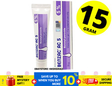 Galderma Benzac AC 5 Benzoyl Peroxide Gel Acne Pimple 15g  X 1 