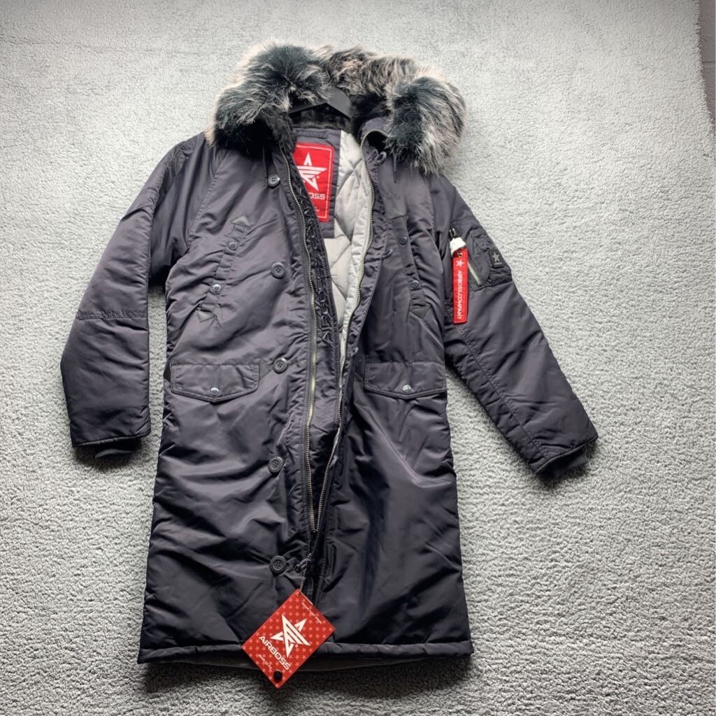7B Shuttle Faux-Fur Hood Parka Jacket 