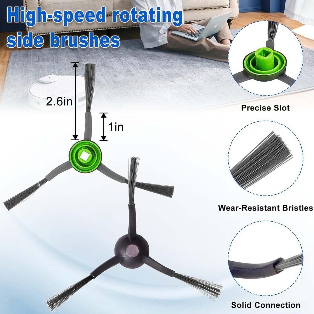 Confezione Da 18 Accessori Per Aspirapolvere Robot Ecovacs Deebot Ozmo U2 Dgn22 U2 Pro 1 Spazzola Principale 6 Spazzole Laterali 6 Filtri Hepa 5 Panni Per Scopa 81342825 Confezione Da 18 Accessori Per Aspirapolvere Robot Ecovacs Deebot Ozmo U2 Dgn22 U2 Pro 1 Spazzola Principale 6 Spazzole Laterali 6 Filtri Hepa 5 Panni Per Scopa 81342825