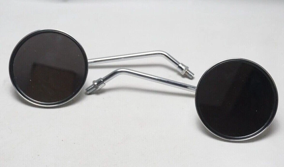 Par de espejos retrovisores LR 10 mm para Kawasaki KH100 KH125 KE100 KE125 KE175 KE250 Foto 3 de 4