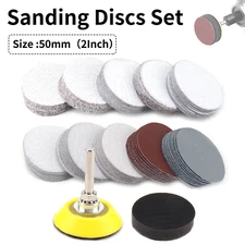 102Pc/set 50mm Sanding Discs Pad Kit 80-3000Grit Hook Loop Sander Paper For Wood