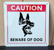 Beware of Dog Aluminum Sign 10.25"x10.25" - CHOOSE YOUR DESIGN
