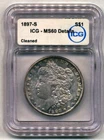 1897-S $1 MORGAN DOLLAR  ICG MS60