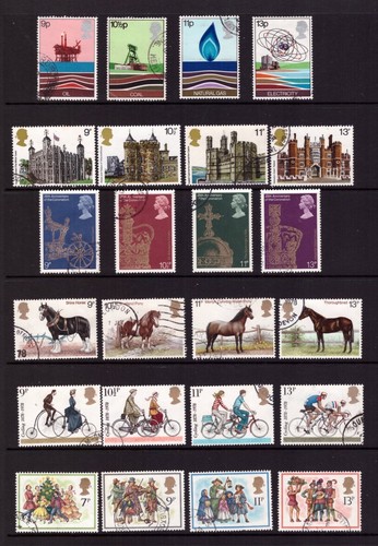 Great Britain GB 1978 used stamps 6 full sets collection