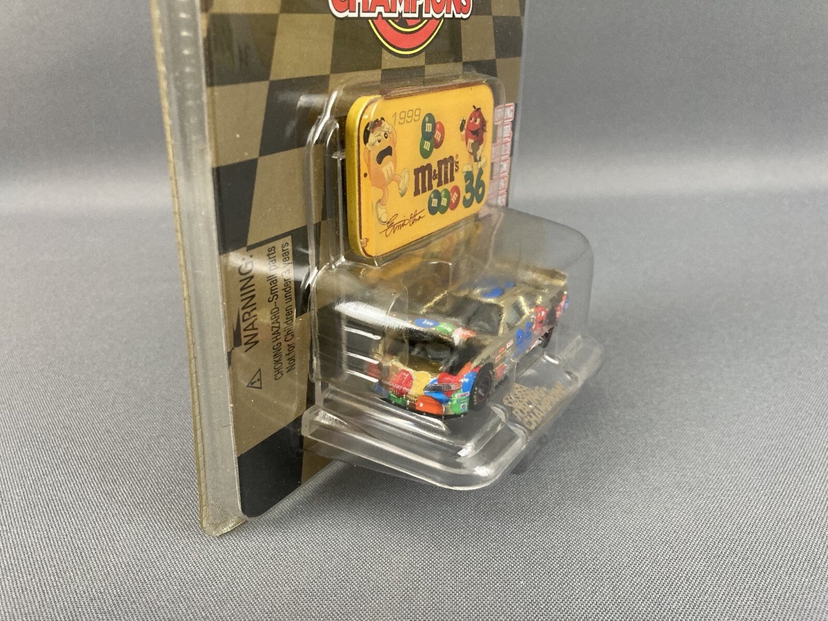 Racing Champions 1999 M&M's #36 Ernie Irvin Pontiac Diecast w/Tin