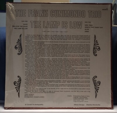 FRANK CUNIMONDO TRIO The Lamp is Low EX FIRST 1969 PRIVATE PRESS