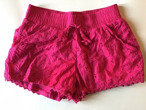 Girls Shorts Lot of 2 Arizona Size Medium Shortie Shorts Pink Black Lace Casual - Picture 8 of 12