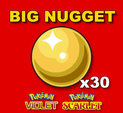 30x Big Nuggets ( 20.000 x30) Schnelles und einfaches Geld für Pokemon Scharlachrot/Violett