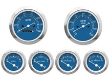 Motor Meter Racing Classic Blue 6 Gauge Set Mechanical Speedometer Mph F Psi Motor Meter Racing Classic Blue 6 Gauge Set Mechanical Speedometer Mph F Psi