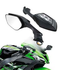 Motorcycle LED Rearview MIrror with LED Turn Signal Light Side Mirrors For Ninja