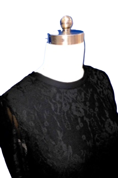 Kleid festlich, Party, Hochzeit, Damen Gr. 38 Etui Kleid mit Spitze schwarz - Bild 3 von 4