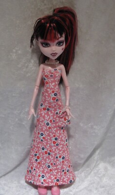 Clothes for 10½'' Dolls, Dress, Necklace, Purse Set # Monster09