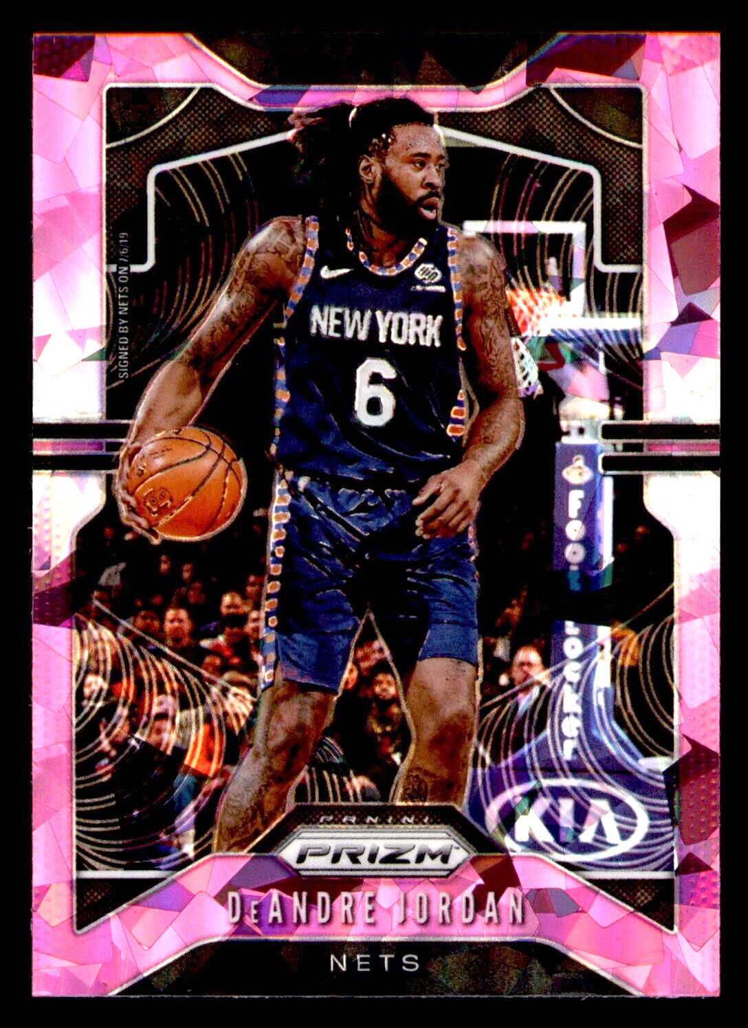 2019-20 Panini Prizm DeAndre Jordan Pink Ice Prizm #243 - Brooklyn Nets