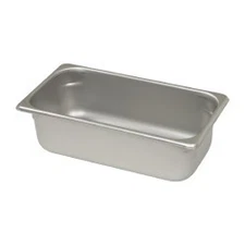 VOLLRATH Rectangular, Chrome Stainless Steel Food Pan 4" High x 6.9" Wide x 1...