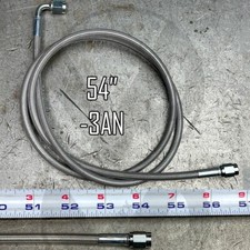 54 Stainless Steel Braided Hydraulic Line -3an 90 Degree To -3an Straight