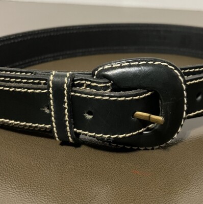 CW Belt CW Womens Small Belt Black Wide Leather Wrapped Buckle  main image 2