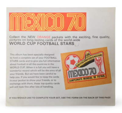 🔥 1970 Panini Mexico 70 Order Form 🔥 Mint Condition World Cup
