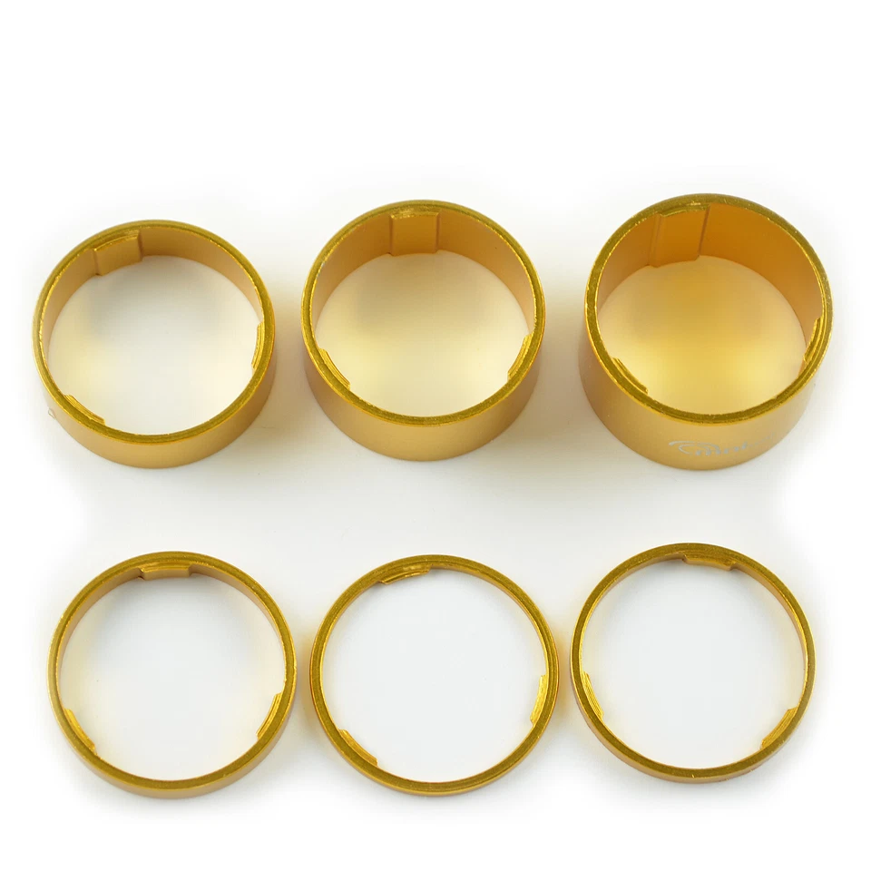 Juego espaciador de auriculares de aleación 1-1/8" OMNI Racer WORLDS LIGHTEST de 2,3,5,10,15,20 mm DORADO Foto 3 de 4