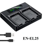 Dual Battery Charger For Nikon EN-EL25 50 Battery ZFC Z50 Z-50 Z-FC Camera MH-32