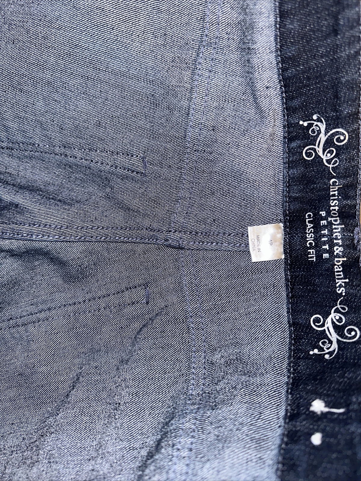 Christopher Banks Size 4P Solid Dark Blue 5-Pocke… - image 10