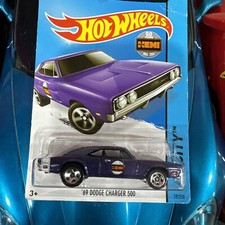 HOT WHEELS '69 Dodge Charger 500 Purple Car HW City Mopar CFH22 2015 19/250