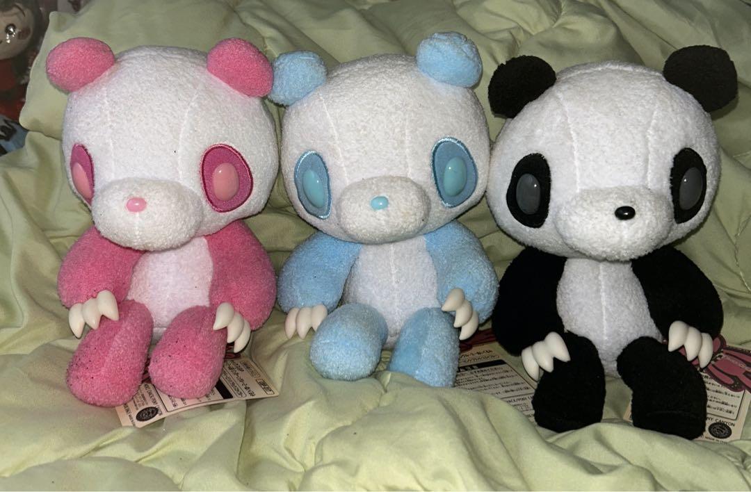 Gloomy Bear Plush Doll Toy Panda Tone CGP-017 Pink/Black/Blue set