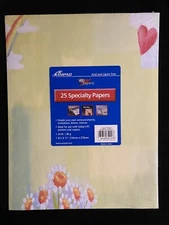 Vintage AMPAD 25 Specialty PC Copy Printer Paper Sunflower Heart Rainbow Sealed