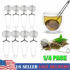 Tea Mesh Stainless Steel Strainer with Handle (4 Pack) Ball Shape Tea Infuser US