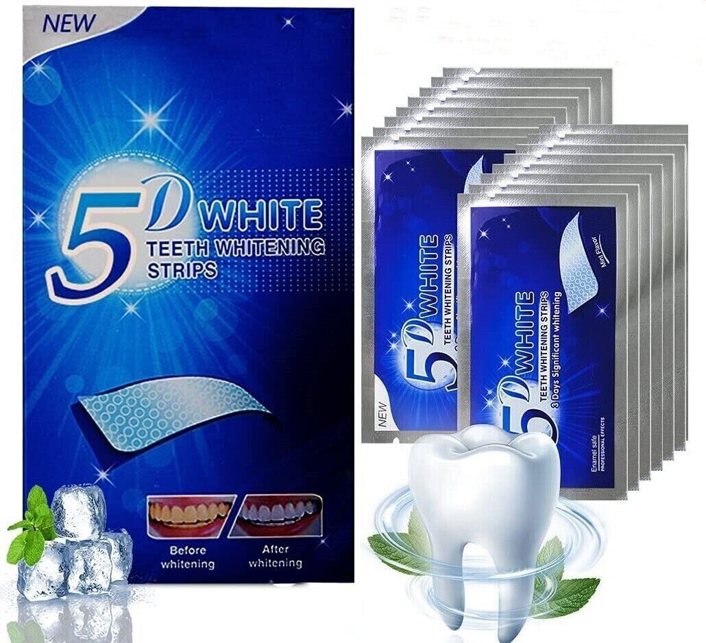 28 PCS Teeth Whitening Strips 5D Tooth Bleaching Professional Gel
