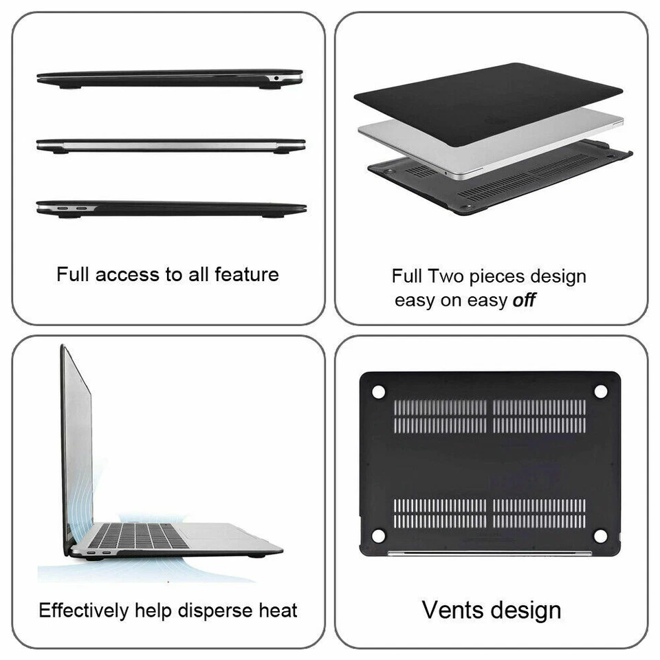 Funda rígida Fr Macbook Air 13 pulgadas carcasa y teclado y protector de pantalla A2179 A2337 Foto 4 de 4