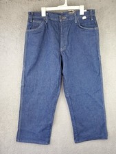 Dickies Carpenter Jeans Men's 38 UL Blue Relaxed Fit Denim Button 5-Pockets