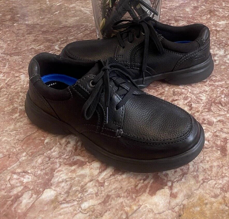Nuove scarpe da ginnastica Oxford Clarks Bradley Vibe nere stringate taglia 8 5 $90