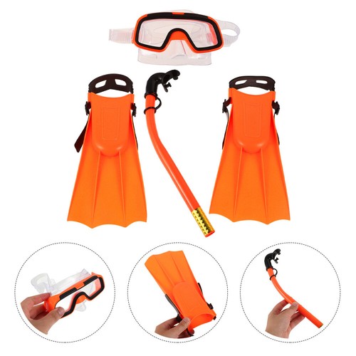 Occhiali da nuoto pinne bambino bambino attrezzatura snorkeling resistente - Foto 10 di 12