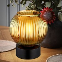 Tischlampe Nachttischlampe Tischleuchte Retro Glas Wohnzimmerlampe GrüN H 17 Cm