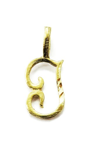 Initial J Charm Necklace Pendant ~ 0.4g 