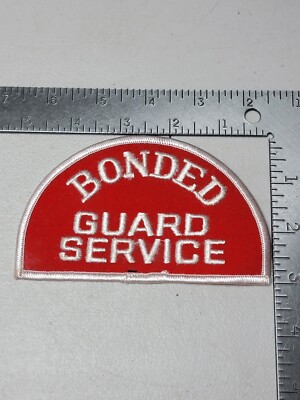 TT b1 Bonded Guard Service Red white PRIVATE SECURITY PATCH