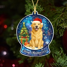 Golden Retriever Christmas Ornament 2025   Ornaments