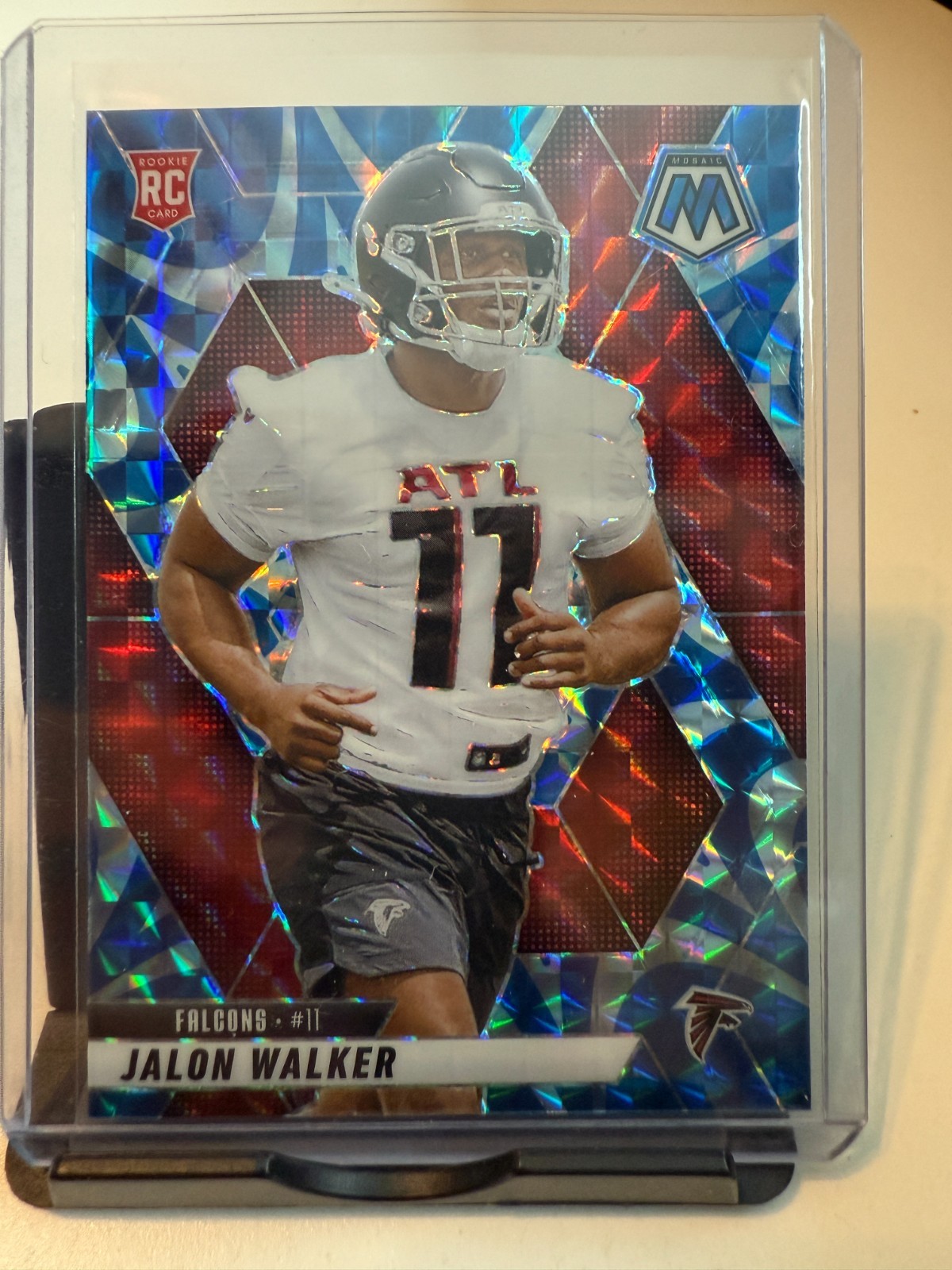 2025 Panini Mosaic Jalon Walker #377 Reactive Blue (RC)