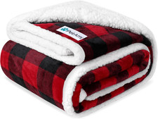 80X60" Waterproof Dog Blanket for Couch,Pee Proof Sherpa Fleece Reversible Throw