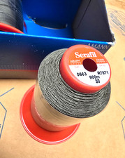 Amann Serafil Sewing Thread 900m Col. 0663 Polyester 2065 Green - 5 pack - New