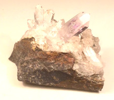 Brandberg Elestial Amethyst Quartz Crystal Cluster on Matrix Specimen.See desc.