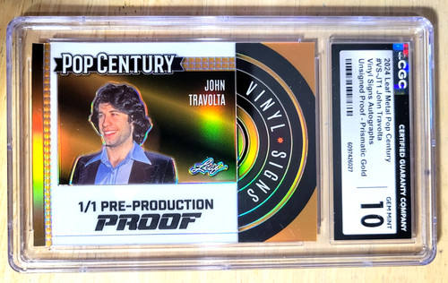 2024 CGC 10 GEM MINT JOHN TRAVOLTA 1/1 PRISMATIC GOLD LEAF POP CENTURY G6715