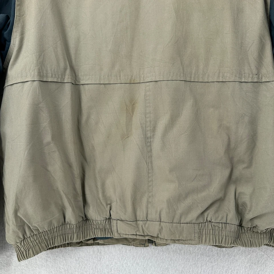 Chaqueta Mcgregor Para Hombres Mediana Oliva Acolchada Aislada Abrigo Bombardero Pesado De Colección Foto 4 de 4