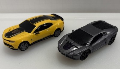 Carrera1:43 Slot Cars Hasbro Transformers Bumble Bee & Lockdown(missing Mirror)
